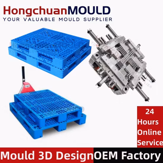 Grands moules en plastique réversibles empilables de palette de HDPE d'euro résistant
